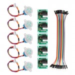 5Pcs 5V Stepper Motor With ULN2003 Driver Board Dupont Cable For Arduino