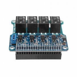 4 Channel 5A 250V AC/30V DC Compatible 40Pin Relay Board For Raspberry Pi A+/B+/2B/3B