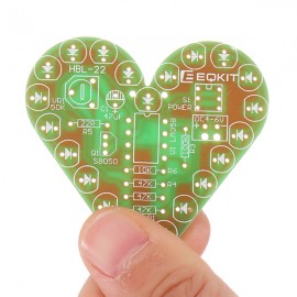 Heart Shaped Light Kit DIY Breathing Light Parts Red Green Blue White Color Optional