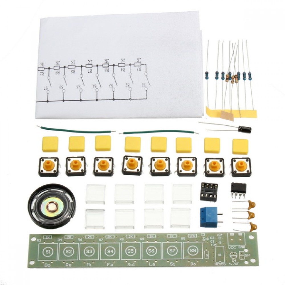 10Pcs DIY NE555 Electronic Organ Teaching Kit