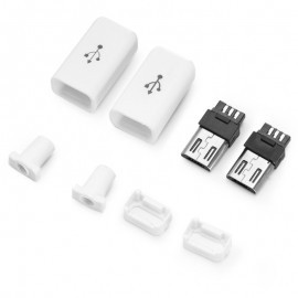 LandaTianrui LDTR – YJ045 2 Set Micro USB Connectors Male Plug (White)