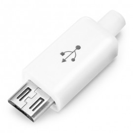 LandaTianrui LDTR – YJ045 2 Set Micro USB Connectors Male Plug (White)