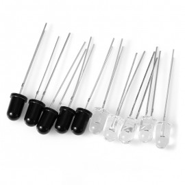 10 PCS 5mm LDTR – YJ0001 Infrared Transmitting / Receiving Tube