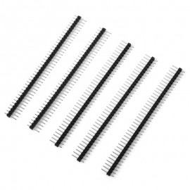 5 PCS 2.54mm 40 Pin Breakaway Straight Male Header