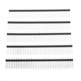 5 Pcs 17mm x 2.54mm 40-pin Breakaway Straight Male Header for PCB Board