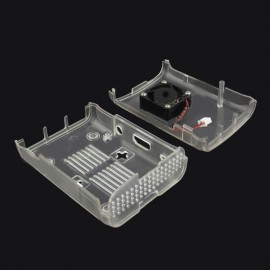 LDTR – WG0075 ABS Enclosure Box / Cooling Fan Kit for Raspberry Pi 2 Model B (Transparent)