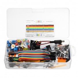 Electronic Components Junior Kit With Resistor Breadboard Power Supply Module For Arduino With Plastic Box Package