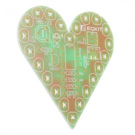 10Pcs Heart Shaped Red Light Kit DIY Breathing Light Parts DC4-6V Speed Adjustable